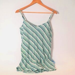 YTK Women's Gold Lurex Striped Cotton Tunic Size Medium